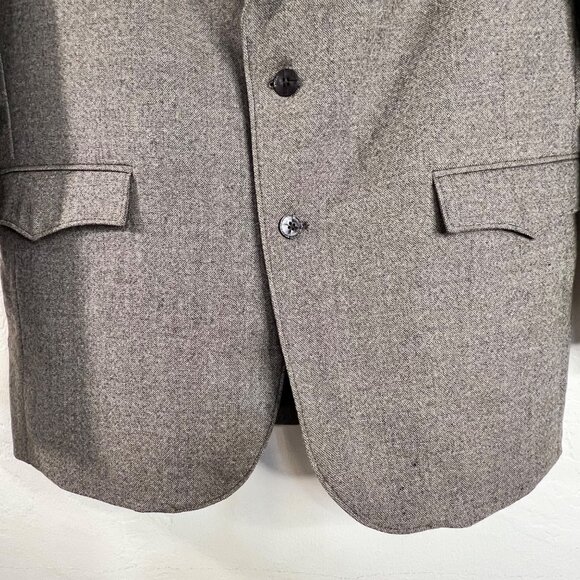 Mens Western Tweed Lambswool Blazer Leather Elbow Patches Circle S Size 48L - Picture 4 of 16